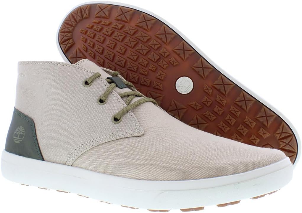 Timberland мужские оксфорды на платформе, Light Beige Canvas — фото 2