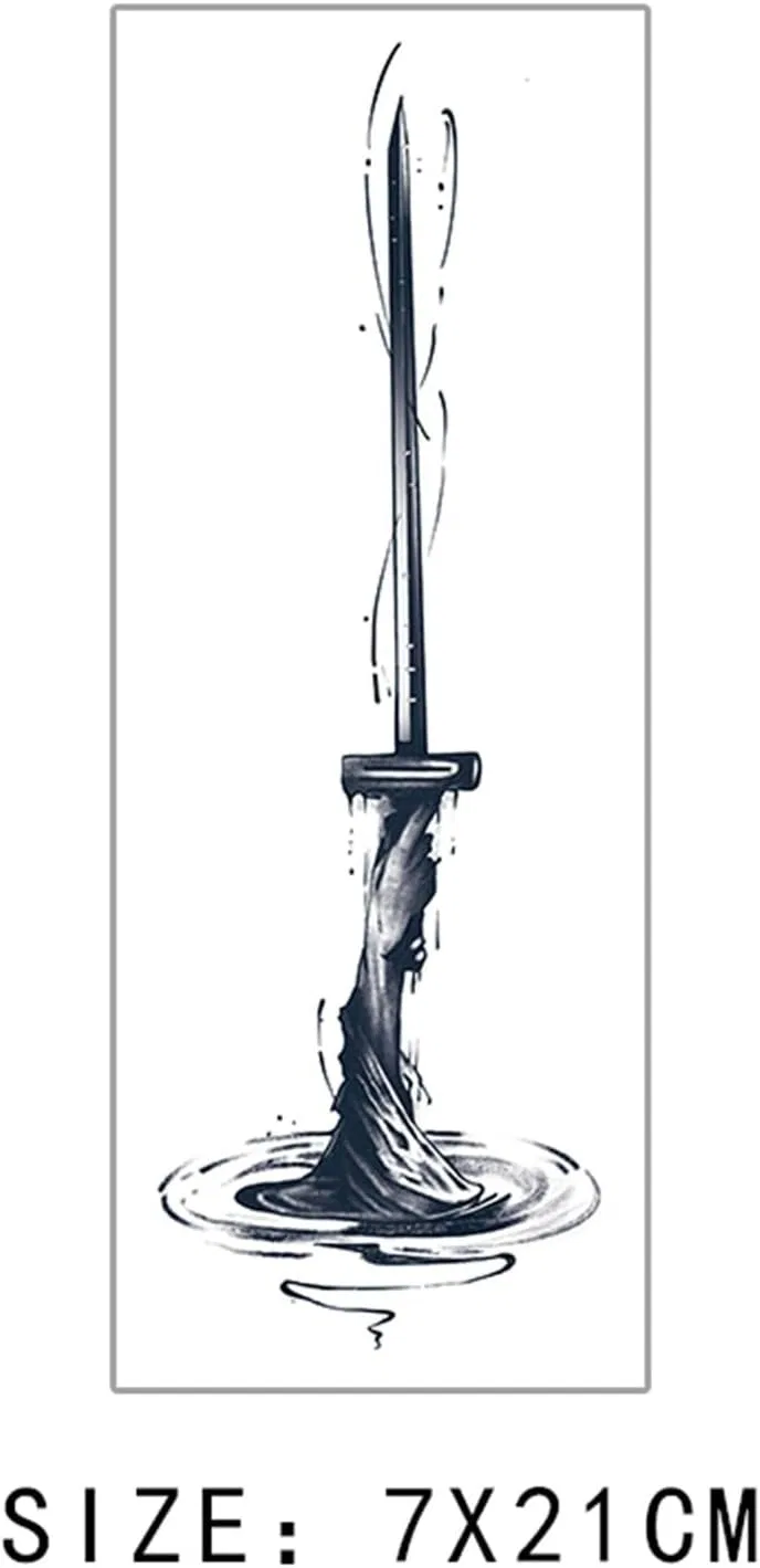 Временные татуировки, набор из 2 шт, Swordback Herb, 2 шт, один цвет — фото 2