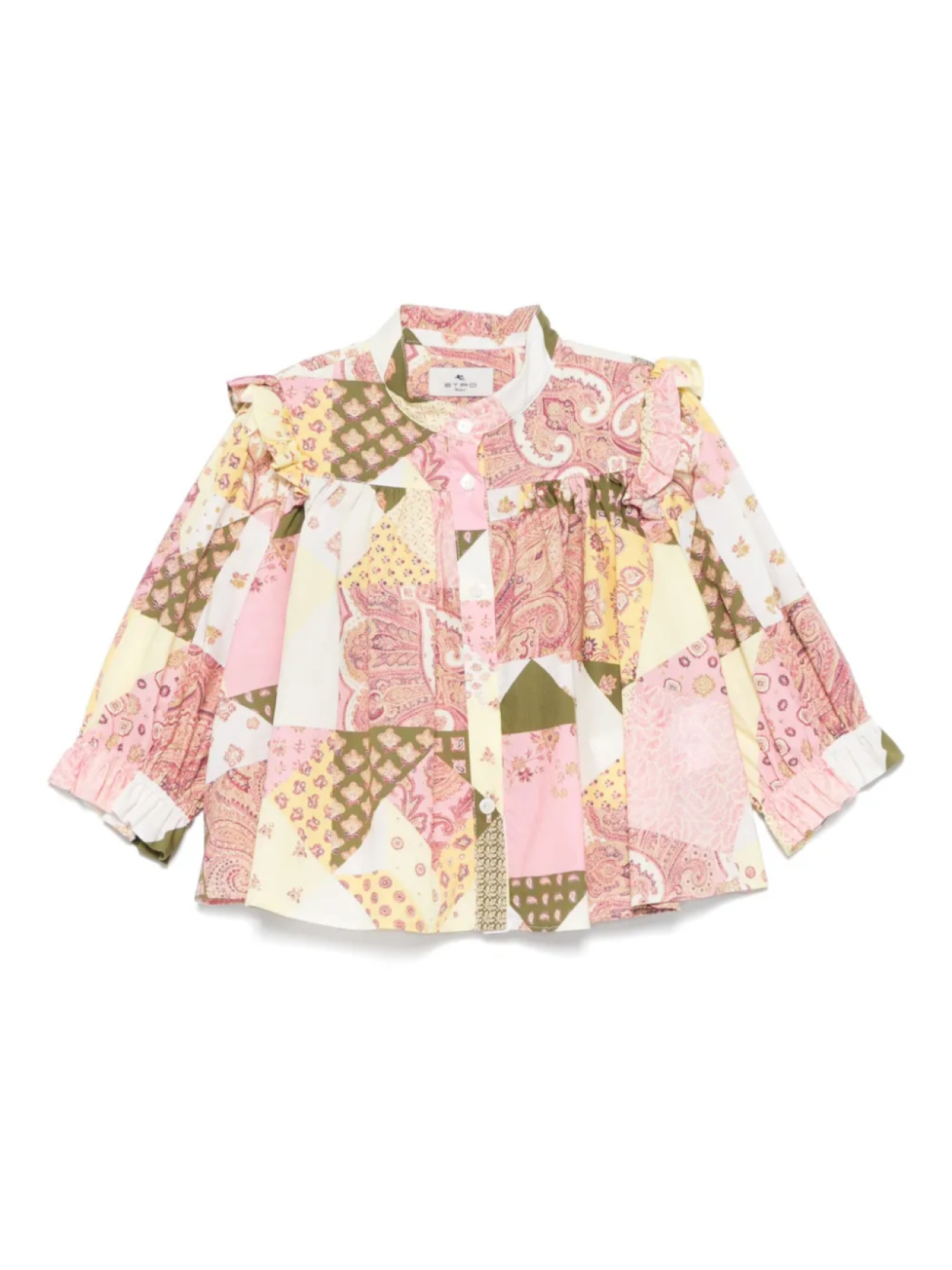 

ETRO KIDS блузка в технике пэчворк, желтый