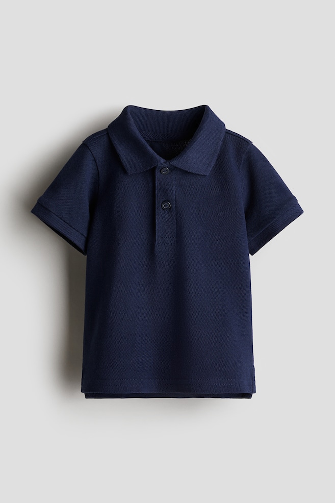 

Рубашка поло из хлопкового пике H&M, синий