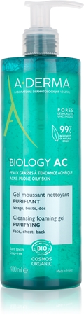 

Пенящийся очищающий гель для жирной и комбинированной кожи A-Derma Biology AC, 400 ml