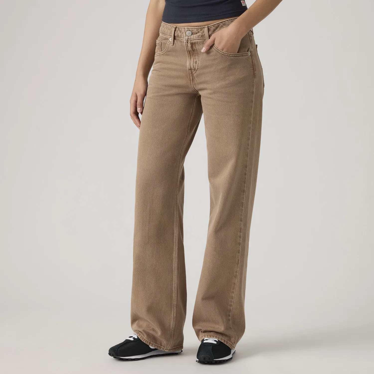 Женские джинсы свободного кроя с низкой посадкой и легкой посадкой Levi's, Brown — фото 2