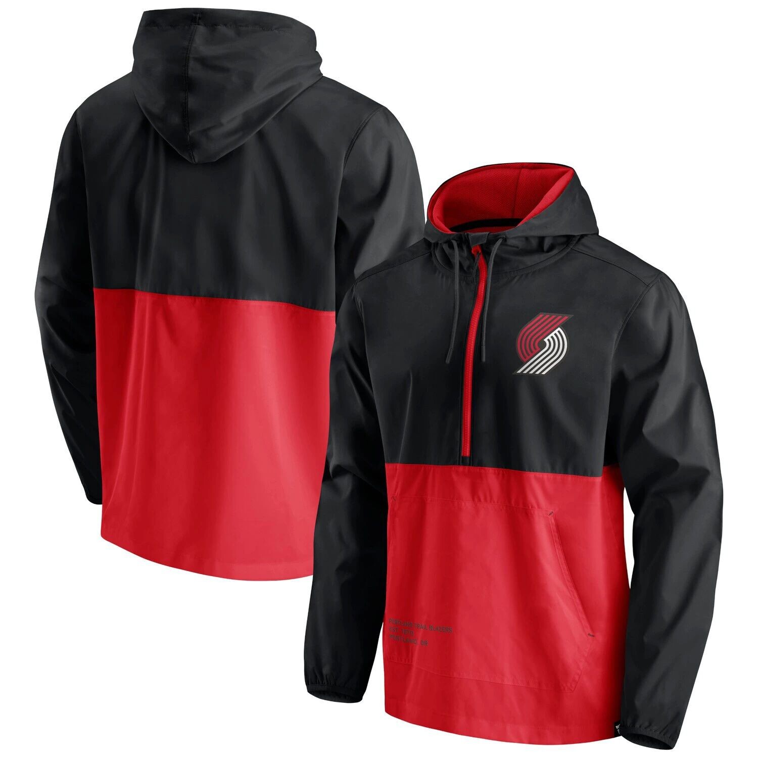 

Мужская фирменная черная/красная куртка Portland Trail Blazers Anorak Block Party ветровка с половиной молнии с капюшоном Fanatics, Черный, Мужская фирменная черная/красная куртка Portland Trail Blazers Anorak Block Party ветровка с половиной молнии с кап
