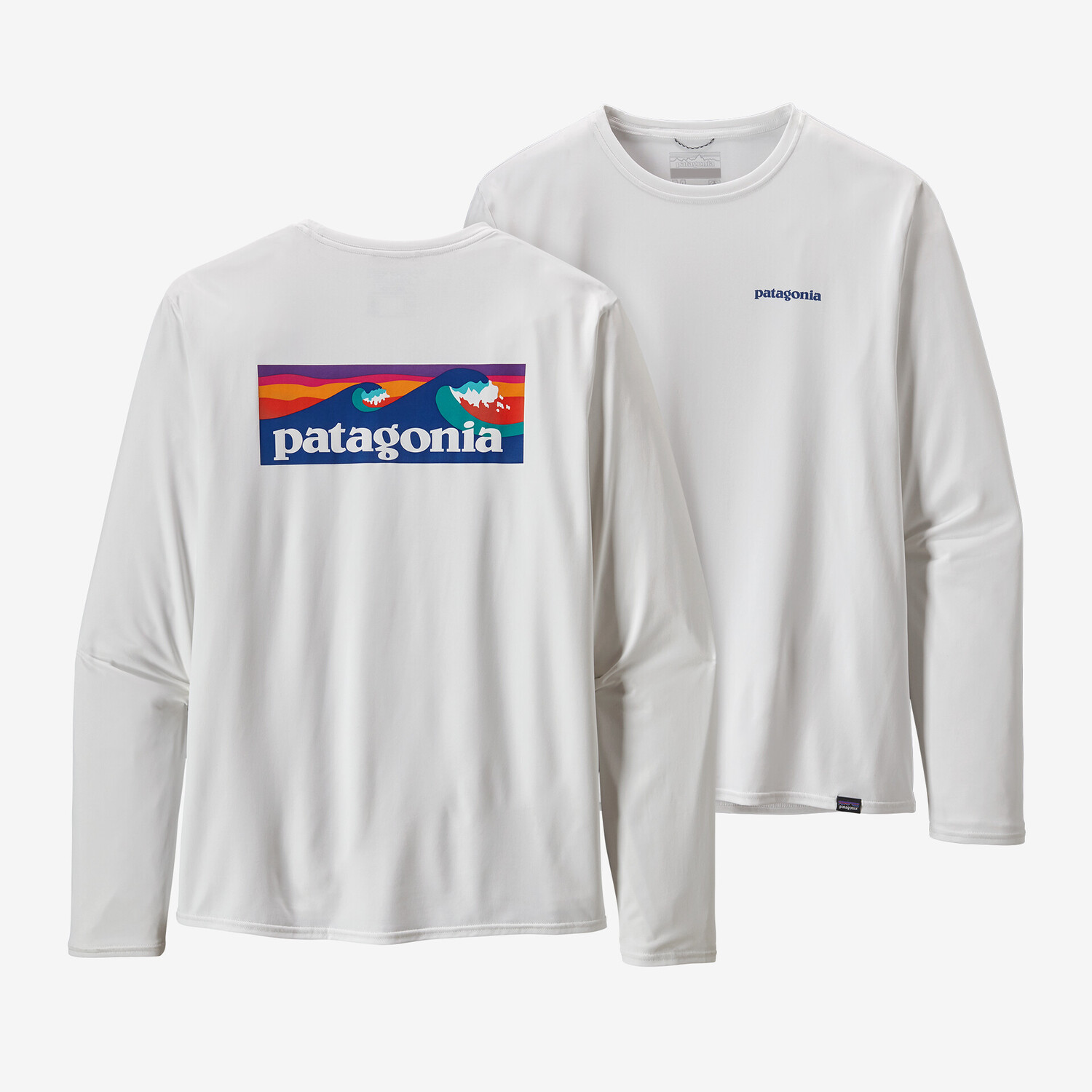 

Мужская рубашка Capilene Cool с длинными рукавами и рисунком на каждый день — Waters Patagonia, белый