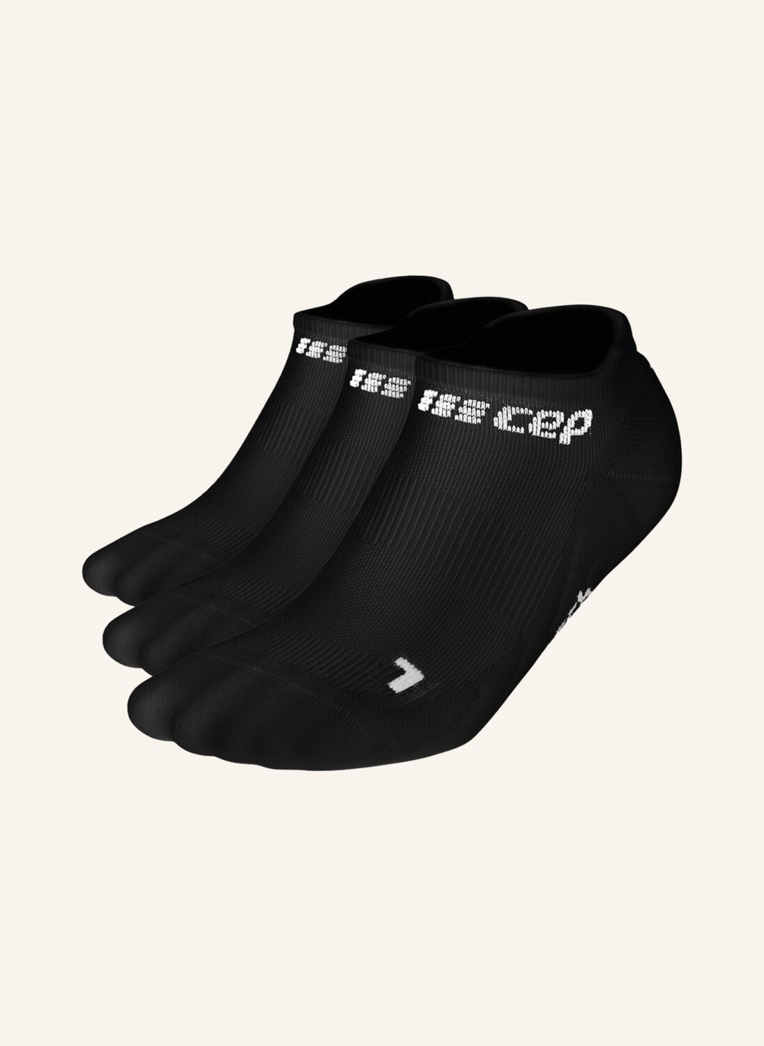 

Носки для бега the run 3-pack no show с компрессией cep, черный