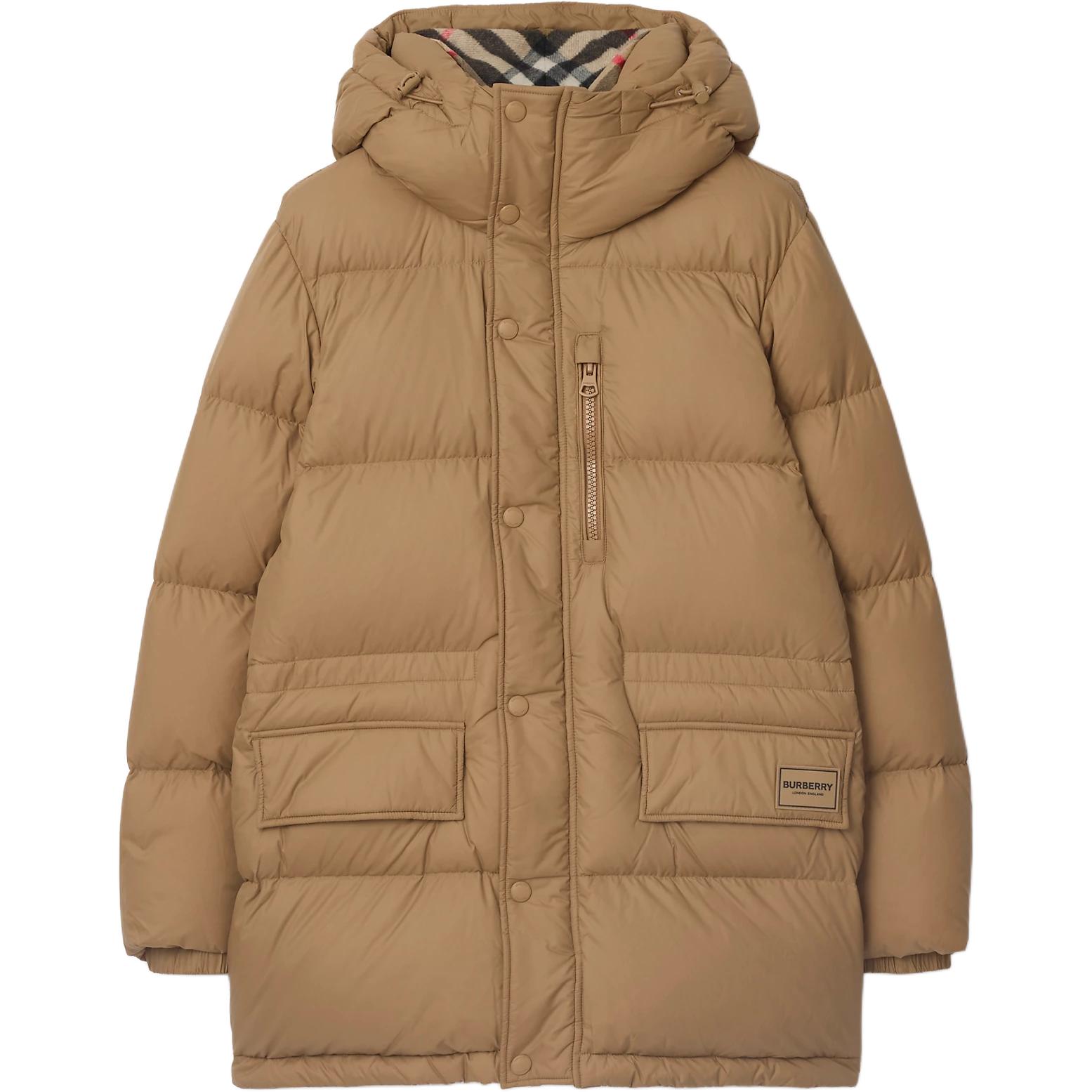 

Burberry Мужская пуховая куртка верблюжьего коричневого цвета, Camel Brown