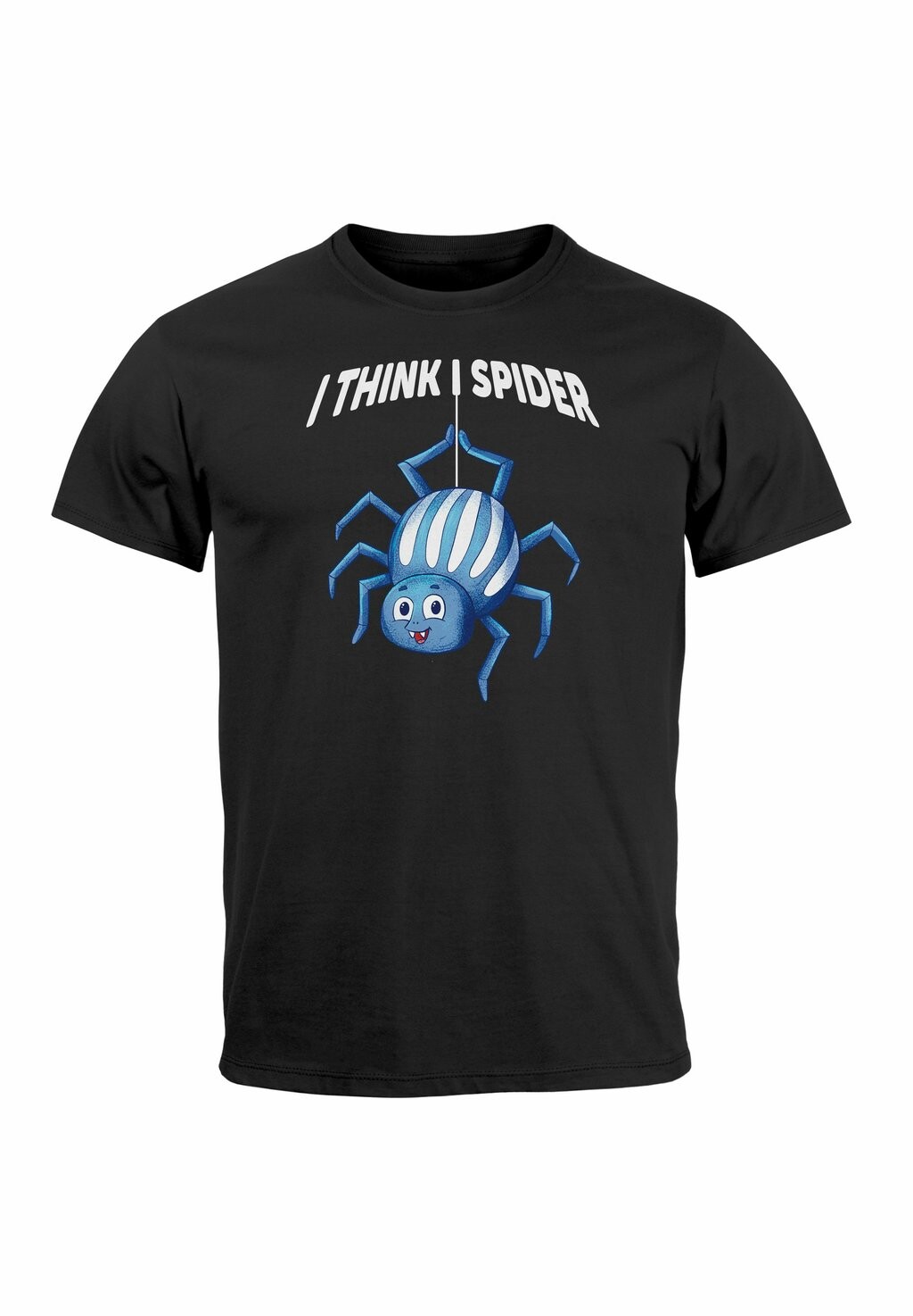 

Футболка с принтом I THINK I SPIDER DENGLISCH MEME WITZ FUN-SPRUCH LUSTIG MoonWorks, черный