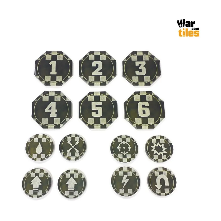

Набор жетонов команды уничтожения — Орк, War Tiles - Markers, Rulers, & Tokens