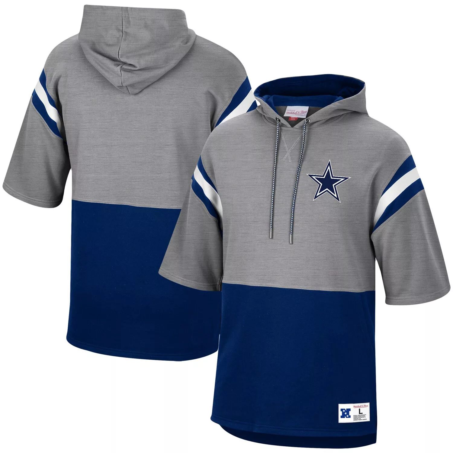 

Мужская толстовка с капюшоном Mitchell & Ness серебристого/темно-синего цвета Dallas Cowboys Gridiron Classics Training Room пуловер с половиной рукавов, Синий, Мужская толстовка с капюшоном Mitchell & Ness серебристого/темно-синего цвета Dallas Cowboys G