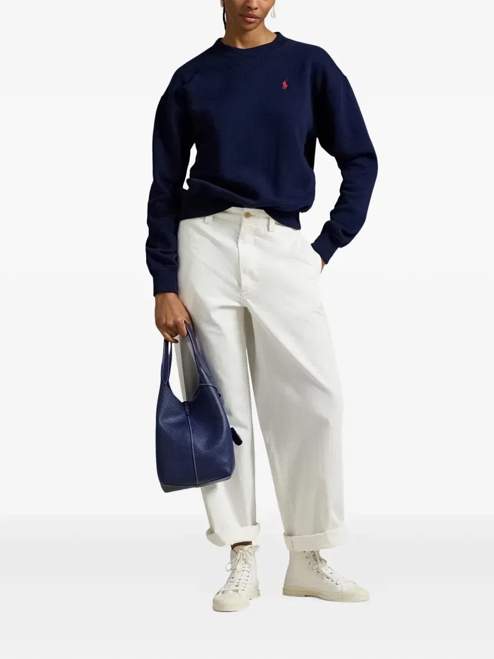Свитшот с вышивкой POLO RALPH LAUREN, синий — фото 2