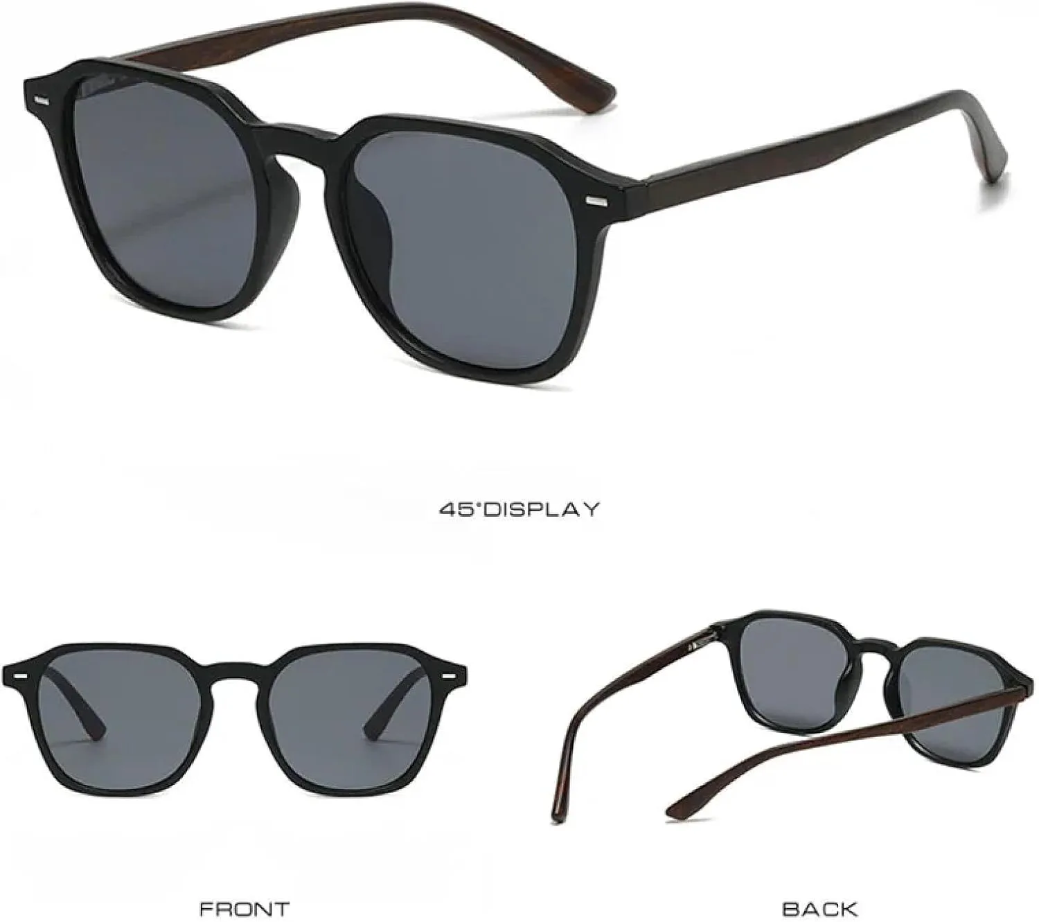 

Солнцезащитные очки с защитой от УФ-излучения UV400 | Rivet Punk | Для женщин и мужчин, для занятий спортом на открытом воздухе и вождения DSVIGF, Black Black