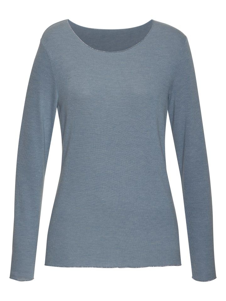 

Рубашка с длинным рукавом LASCANA, светло-синий