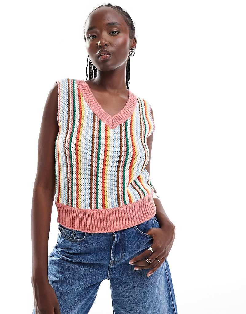 

Wrangler– Оранжевый Вязаная футболка в красную полоску