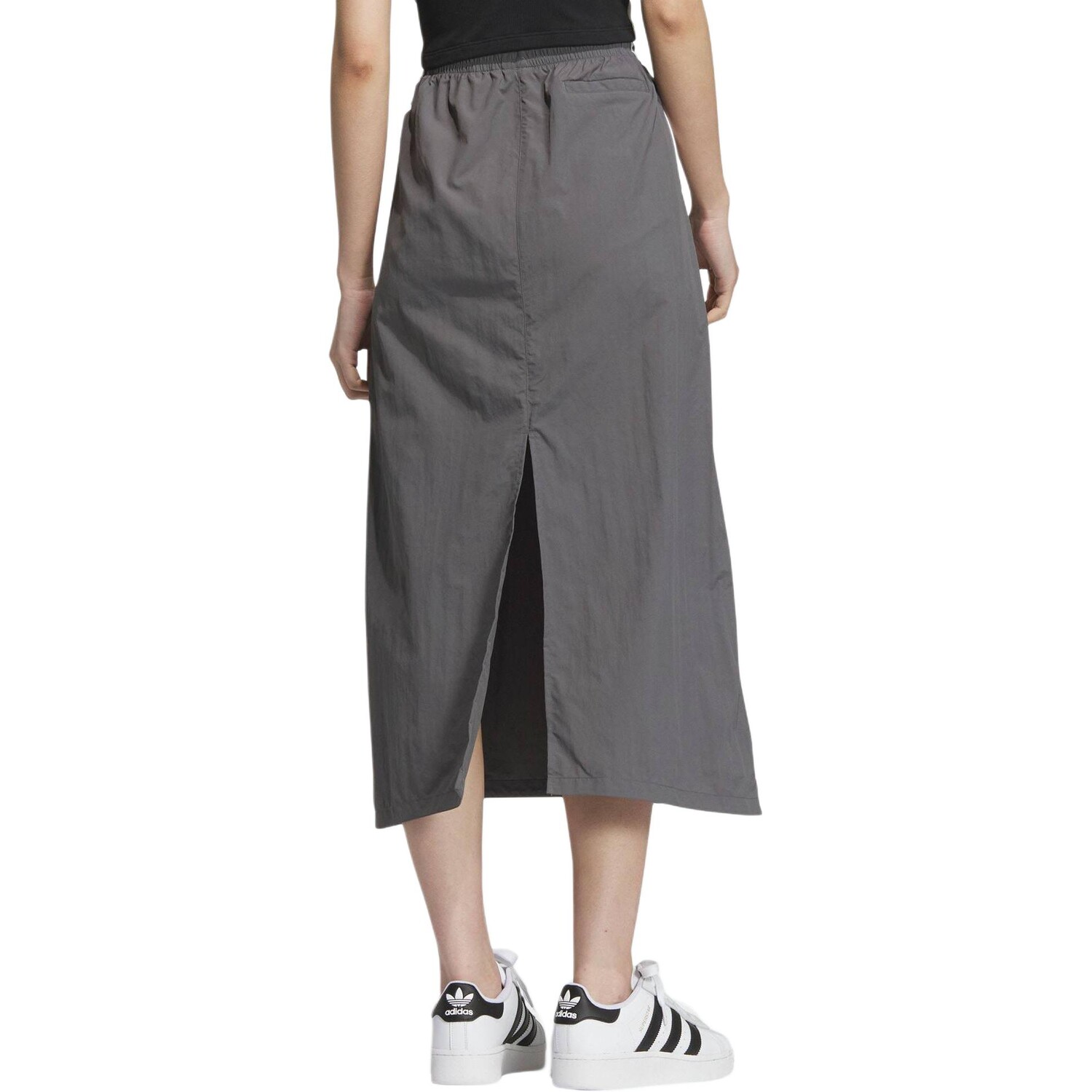 Юбка Parach Casual Long Skirt Женская темно-серая Adidas Originals — фото 4