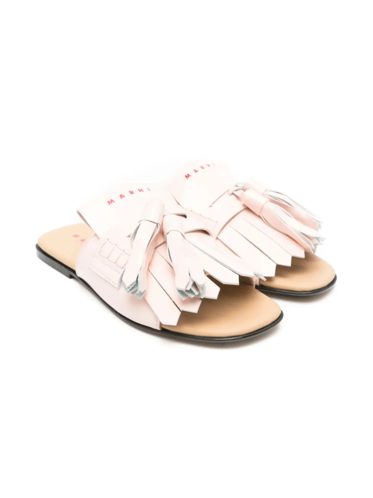 

Сандалии с кисточками Marni Kids, розовый
