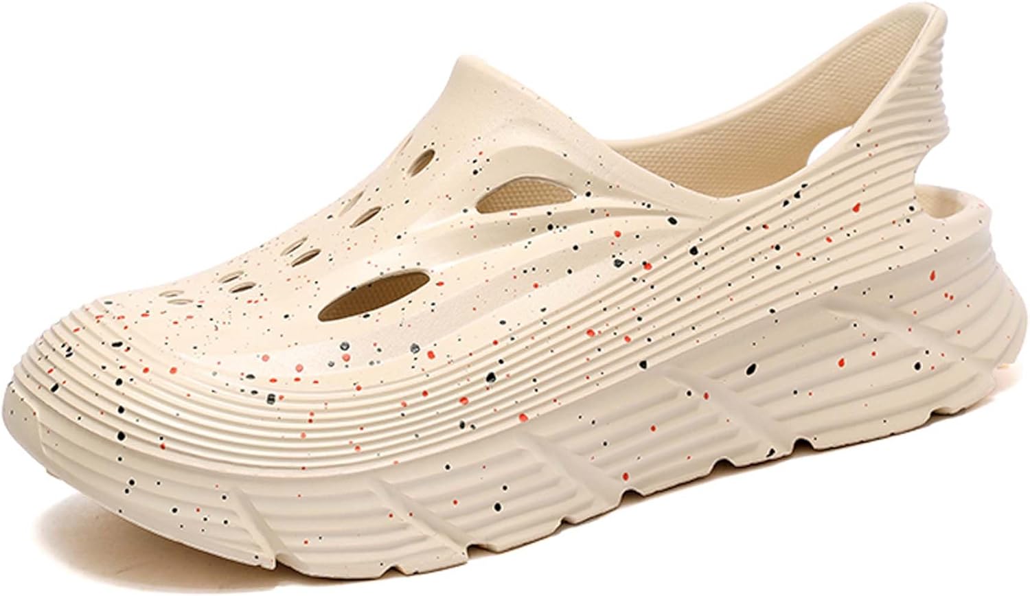 

Мужские походные обувные тапочки с отверстиями, противоскользящие с толстой подошвой и закрытым носком, пляжные сандалии для улицы Generic, хаки