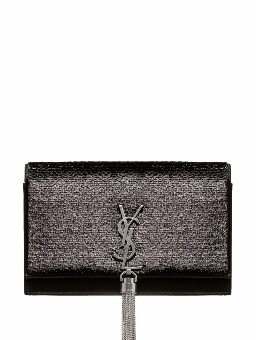 

Атласный клатч Kate Saint Laurent, черный