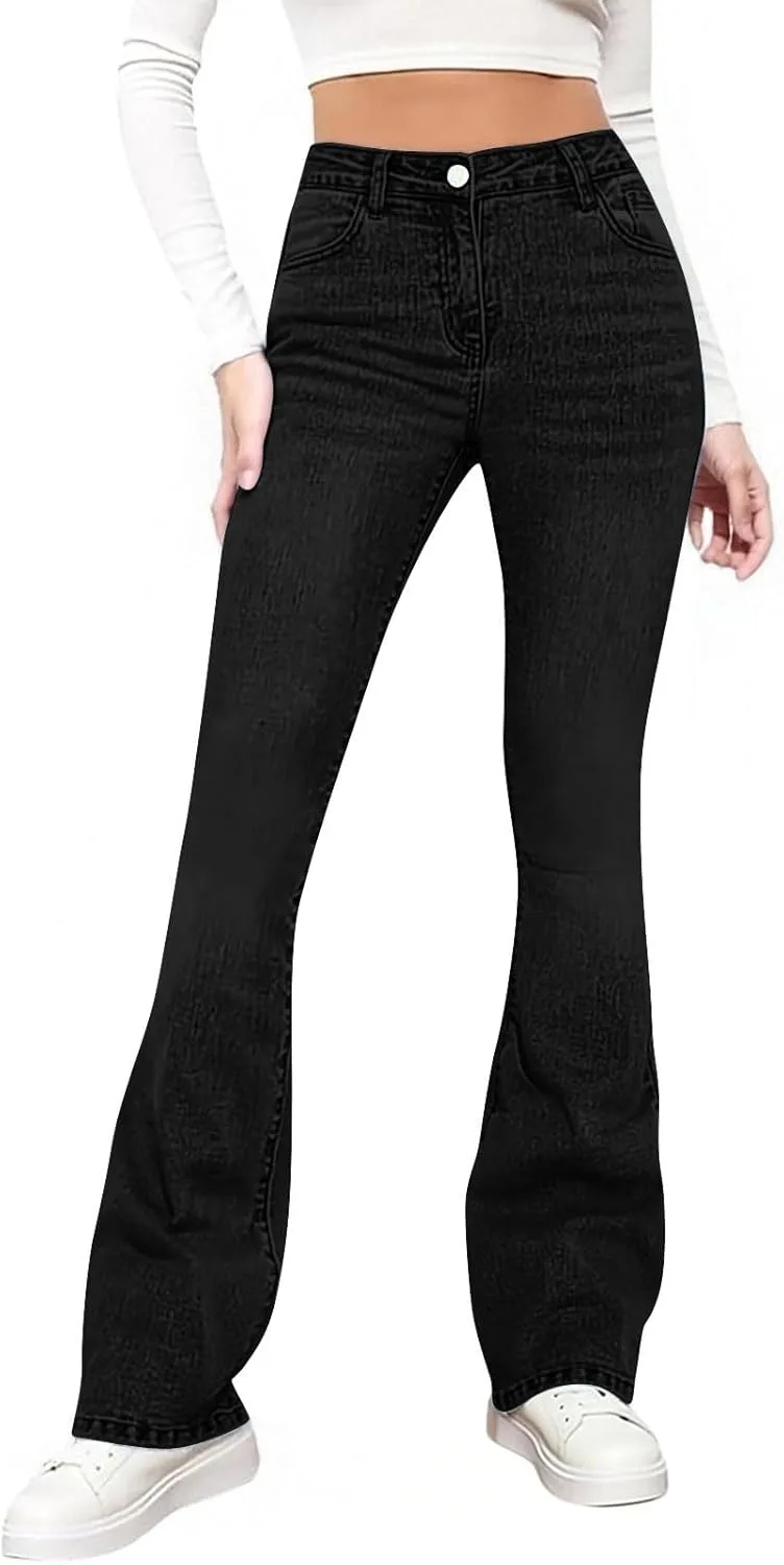 

Женские джинсы Bell Bottom High Waist Classic Stretch Borniu