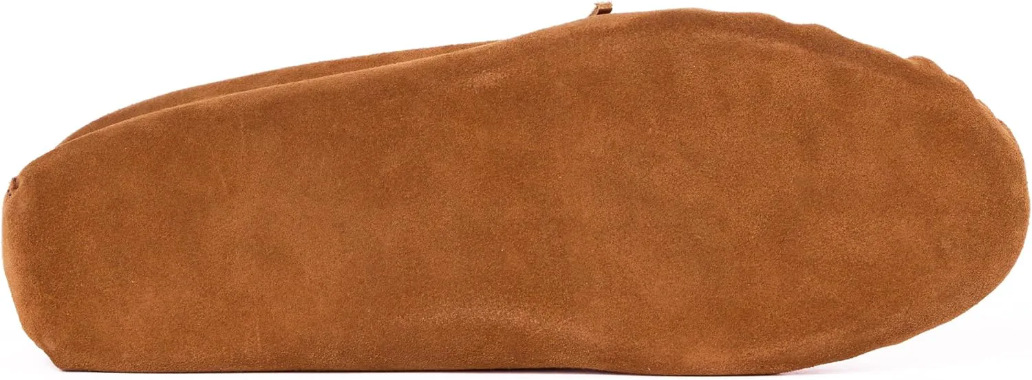 

Мокасины Minnetonka для мужчин из мягкой кожи с кожаной подошвой и шнуровкой, коричневый