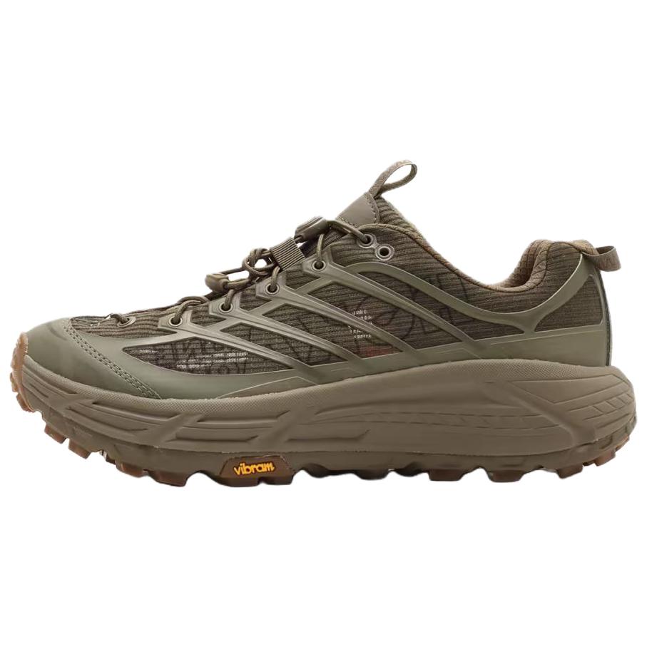 HOKA ONE ONE Низкие кроссовки Mafate Three 2 с защитой от истирания, унисекс, цвет хаки-зеленый