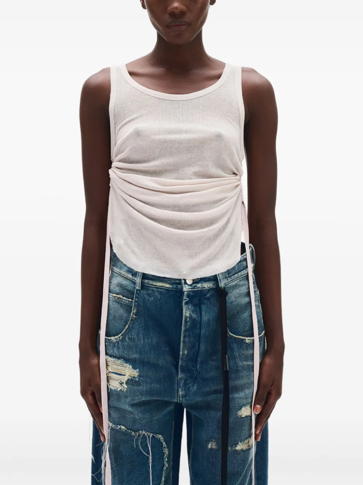 

Ann Demeulemeester укороченный топ Mara, белый