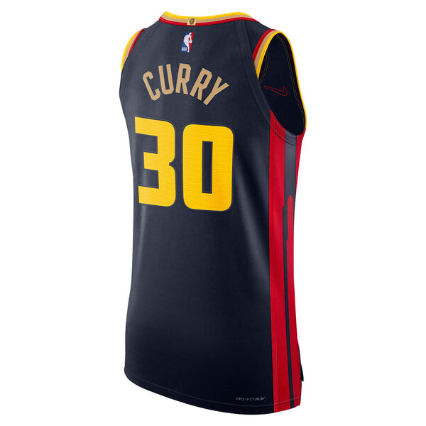 Спортивная футболка nba golden state warriors 2024/25 city edition authentic jersey 'stephen curry' Nike, синий — фото 2