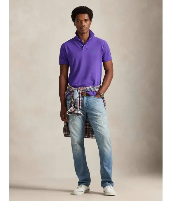 Полюс custom slim fit Polo Ralph Lauren, фиолетовый — фото 2