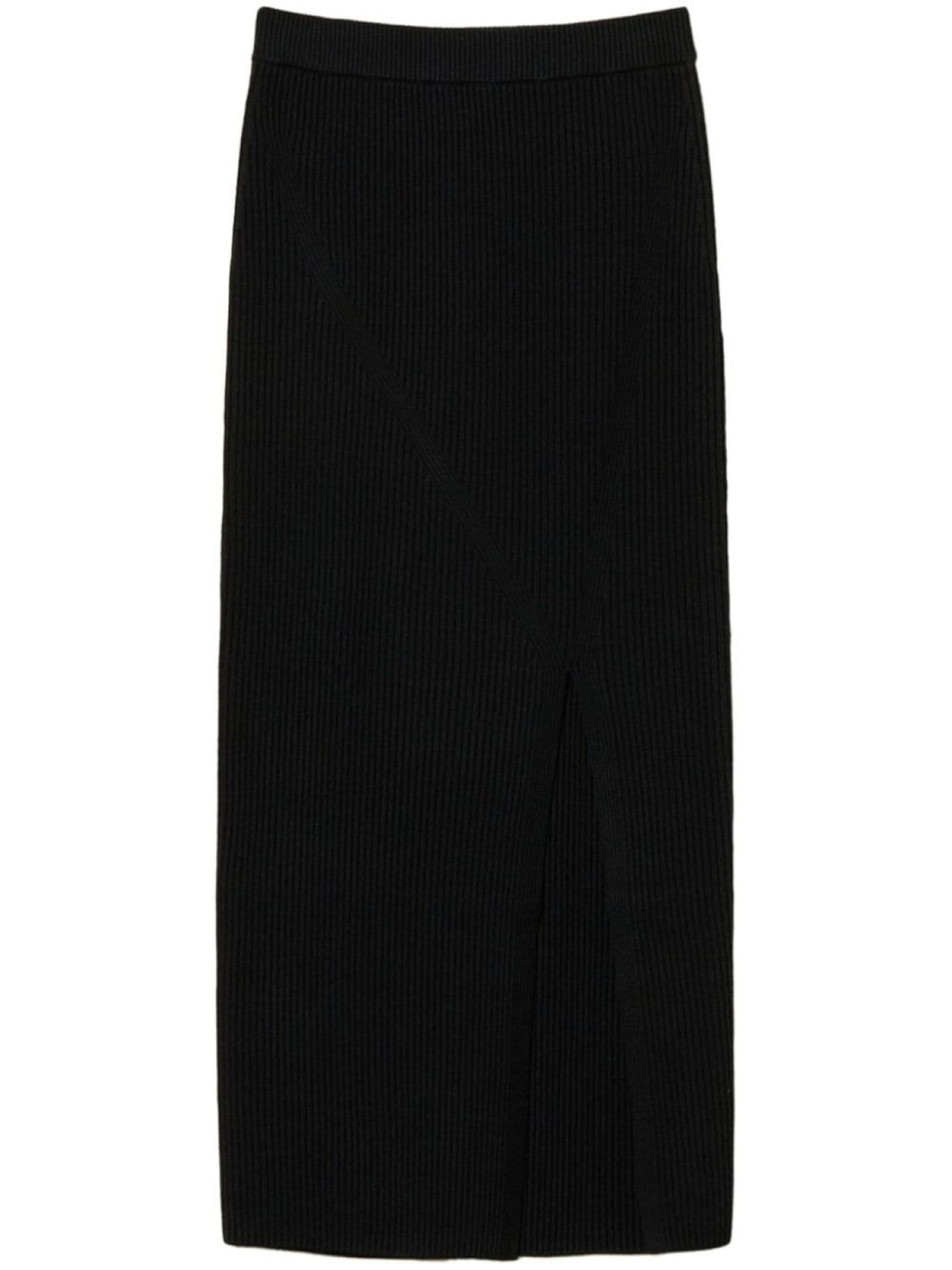 

Юбка миди из трикотажа в рубчик TWINSET, черный