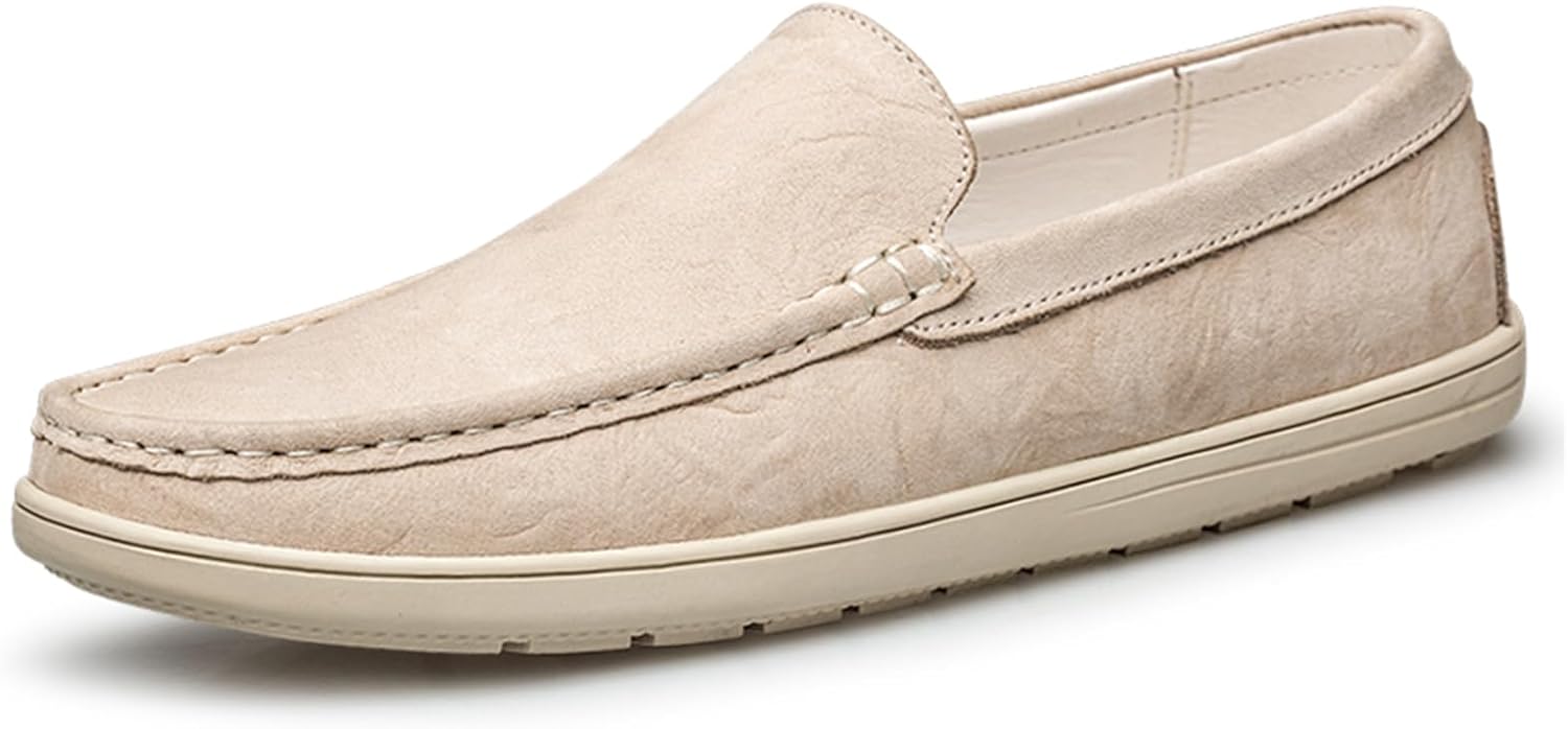 

Мужские лоферы Abborora, слипоны из кожи, повседневная обувь для мужчин, модные балетки, туфли-лодочки для мужчин, белый