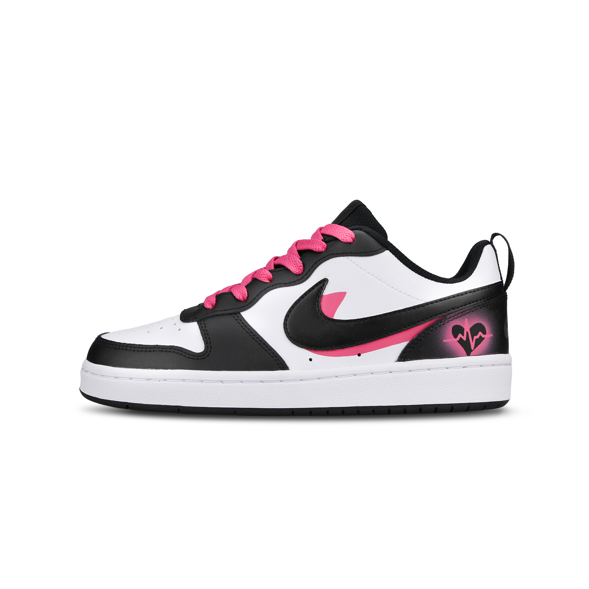 

Кроссовки Nike Court Borough 2 Skateboard Shoes Women's Low-Top Black Pink, Черный, Кроссовки Nike Court Borough 2 Skateboard Shoes Women's Low-Top Black Pink