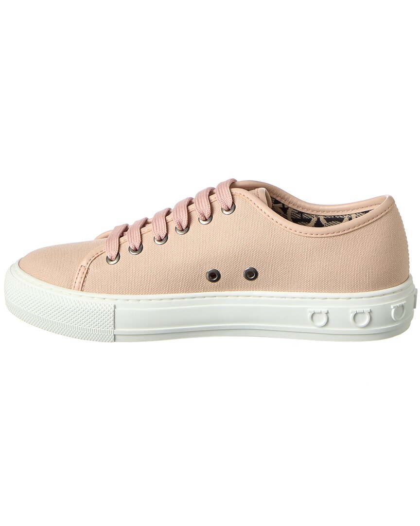 Кроссовки Ferragamo Mediterr Eco Canvas Salvatore Ferragamo, розовый — фото 2