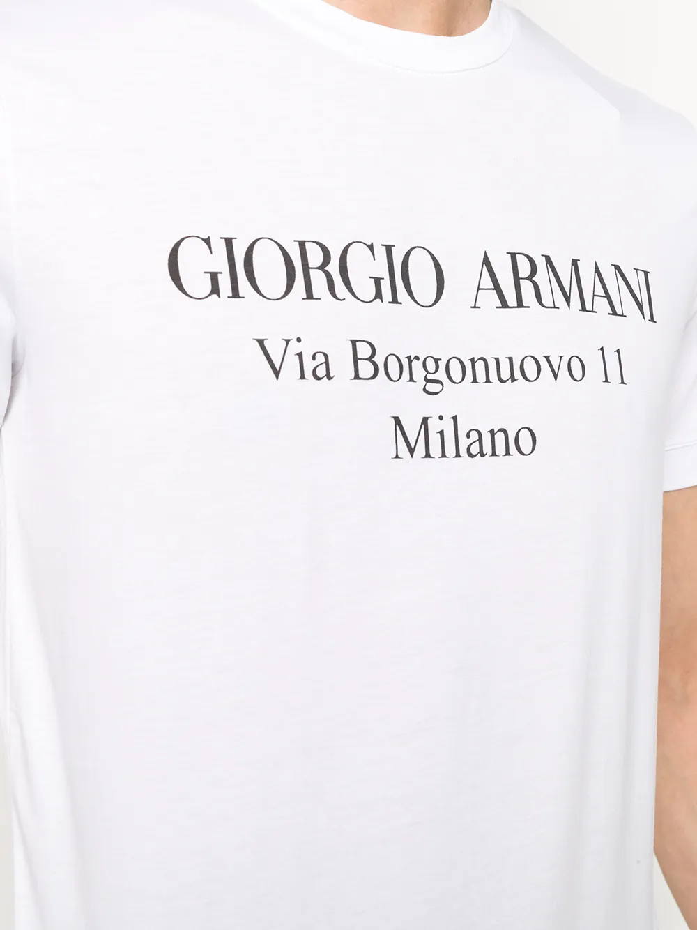 

Футболка с логотипом GIORGIO ARMANI, белый