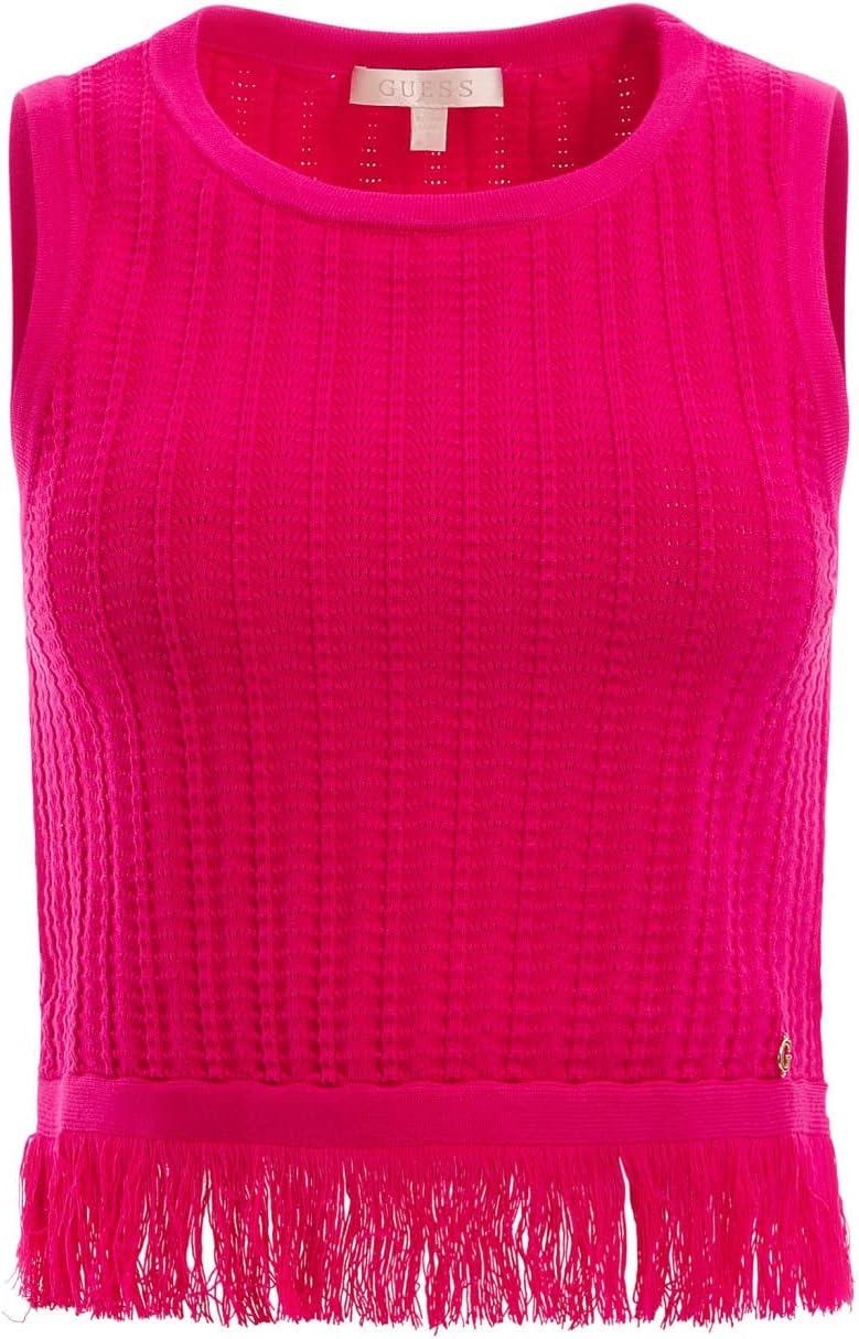 

Женский топ GUESS без рукавов Milana с обвязкой, Full Bloom Pink