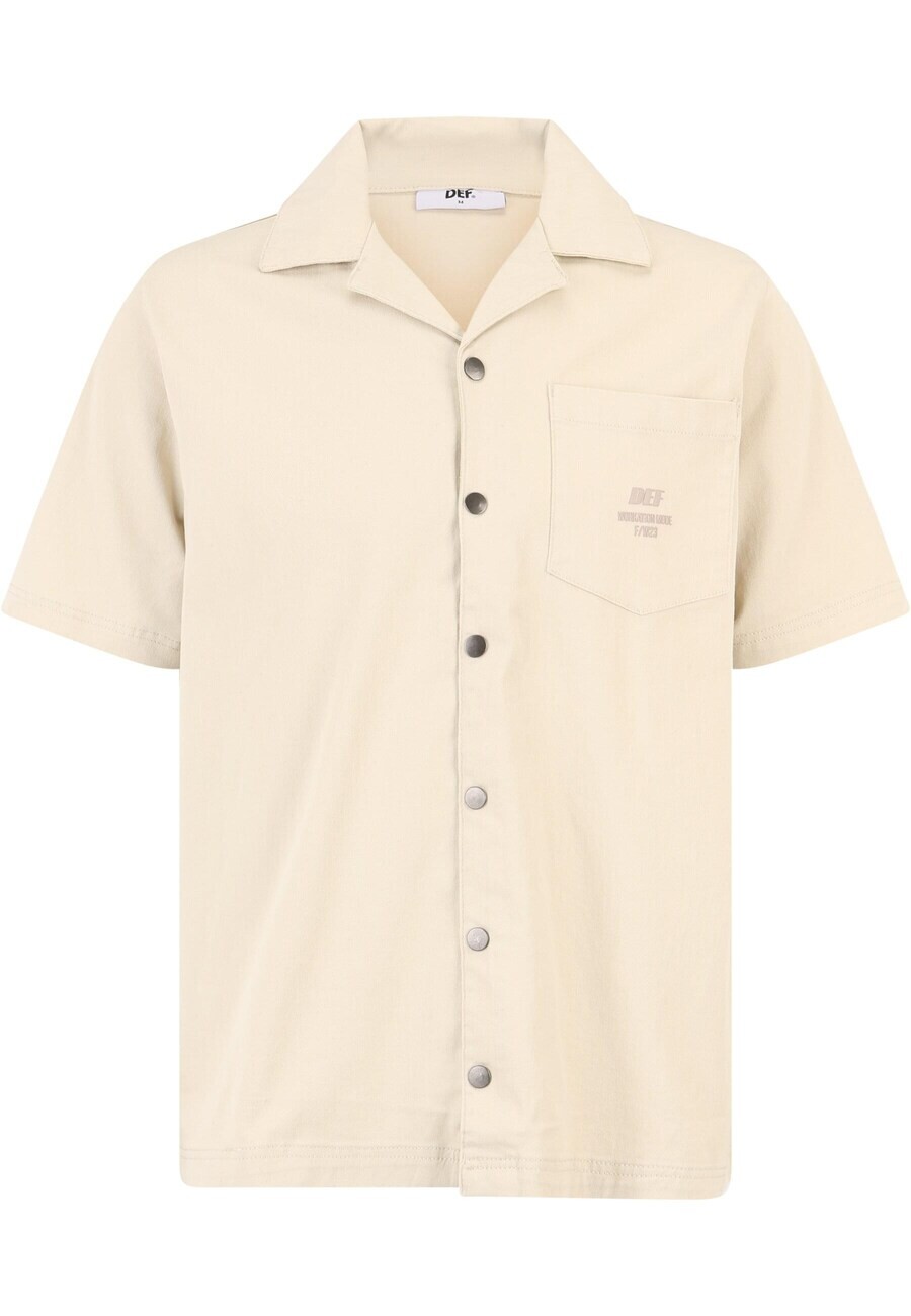 

Повседневная рубашка DEF Regular fit Button Up Shirt Hamza, бежевый