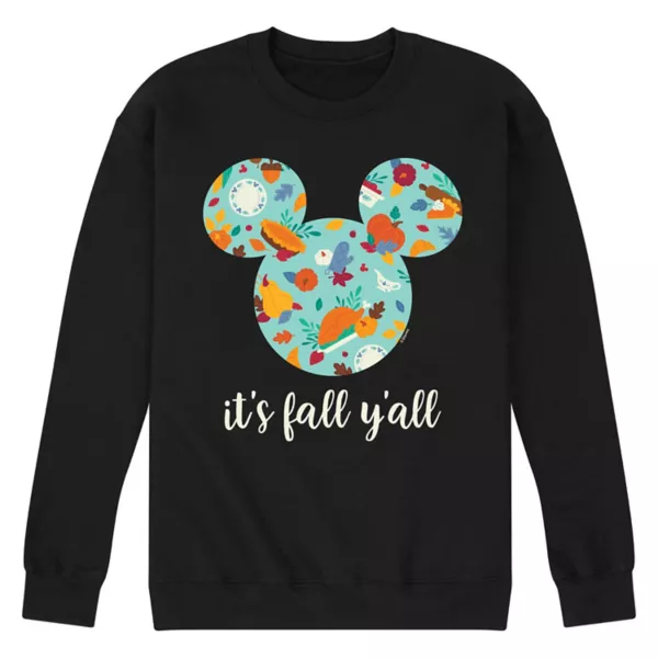 

Мужская флисовая толстовка с Микки Маусом «It's Fall ya'll» Disney, черный