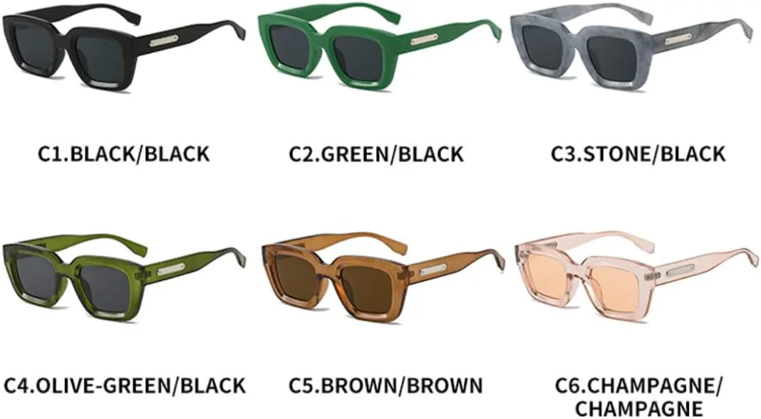 

Модные маленькие солнцезащитные очки для женщин и мужчин, роскошные ретро-солнцезащитные очки, трендовые очки с защитой от УФ-излучения UV400 VVTWSSW, Green Gray