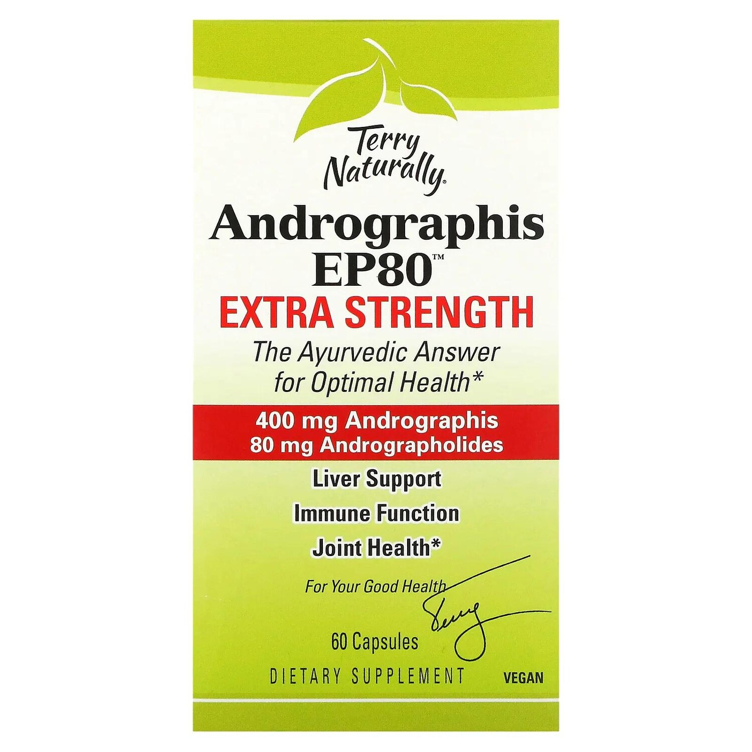 

Terry Naturally Andrographis EP80 Extra Strength 60 Capsules