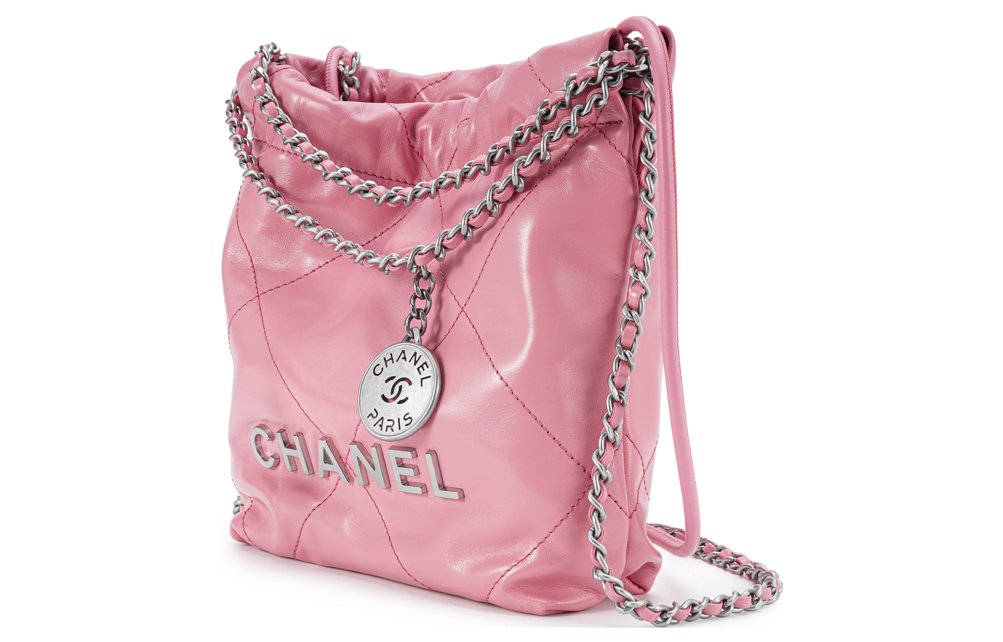 CHANEL Сумка-ведро из яркой телячьей кожи миниатюрная женская розовая через плечо кроссбоди — фото 3