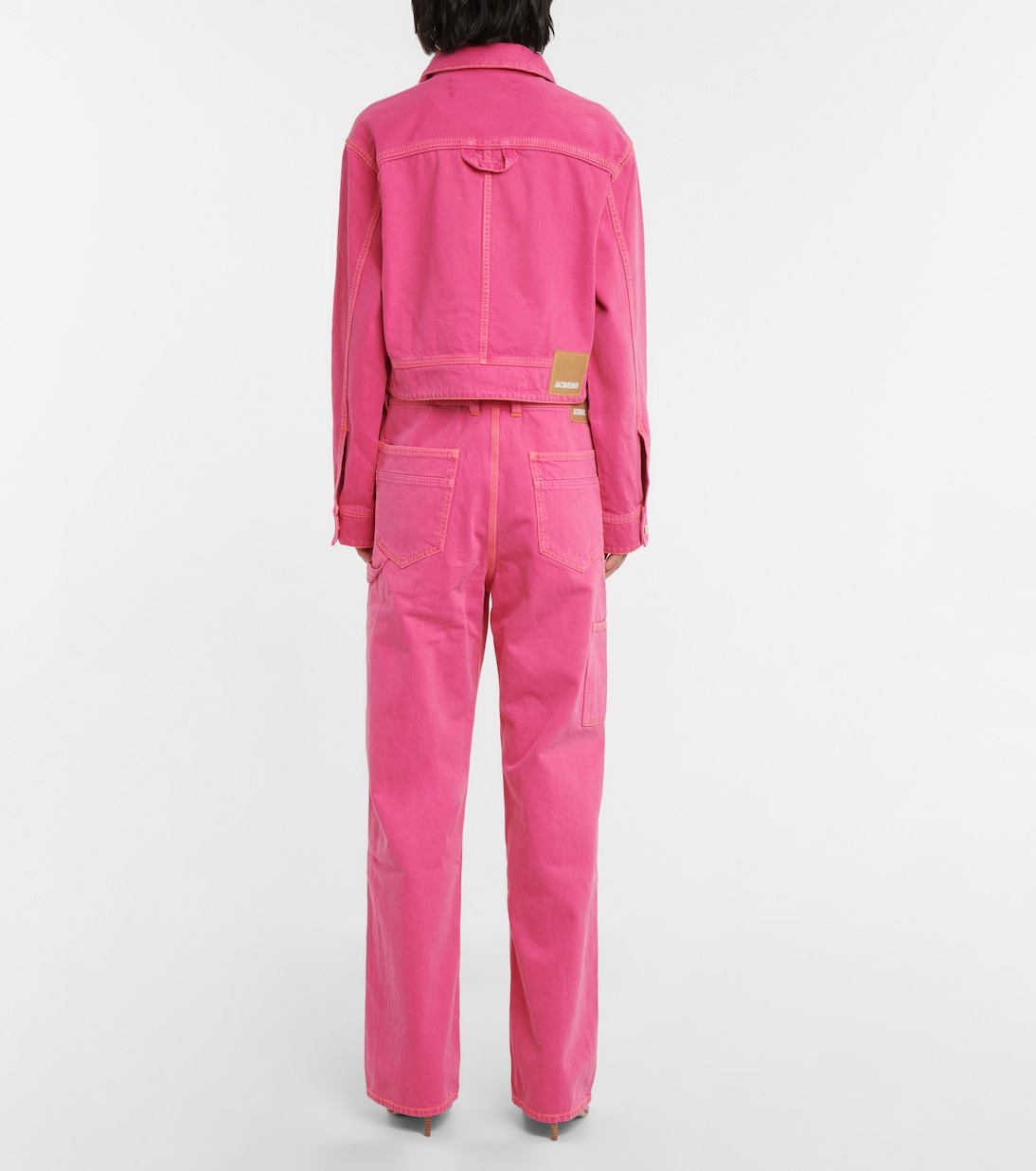 Джинсовая куртка La Veste De Nîmes с вырезами Jacquemus, розовый — фото 3