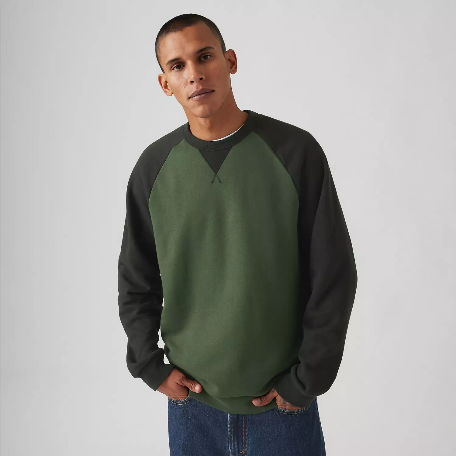 

Толстовка с круглым вырезом Red Tab Levi's, цвет True Blue and Jet Black - Green