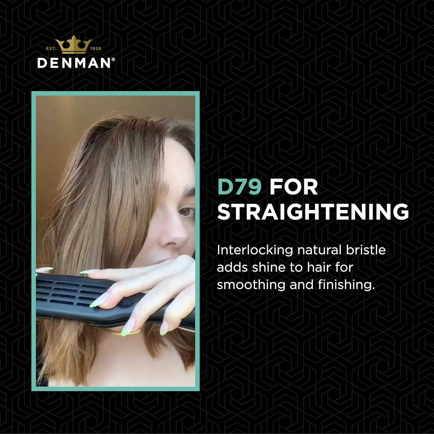 Керамическая щетка для волос «D79 Double Hairbrush Pure Bristle Ceramic» от Denman Denman — фото 4
