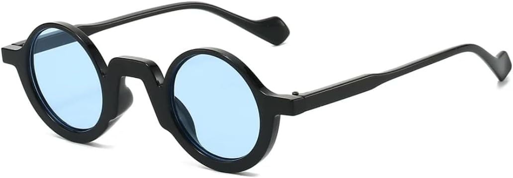 

Солнцезащитные очки для мужчин и женщин - защита UV400 - круглые линзы с леопардовым принтом, цветные, для занятий спортом на открытом воздухе и вождения DSVIGF, Black Blue