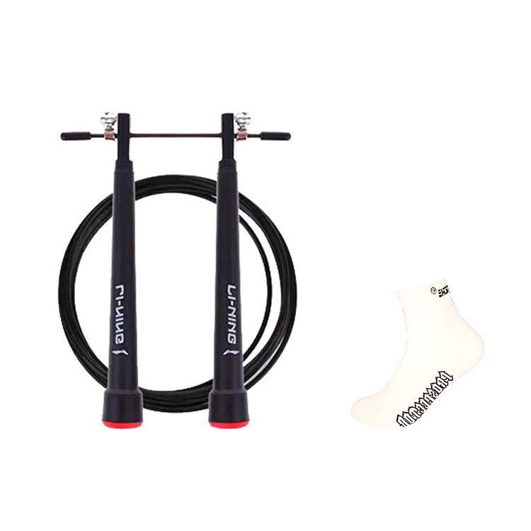 

Скакалка для скоростных тренировок материал троса pvc стальной трос, материал рукоятки pvc для учеников LINING, белый