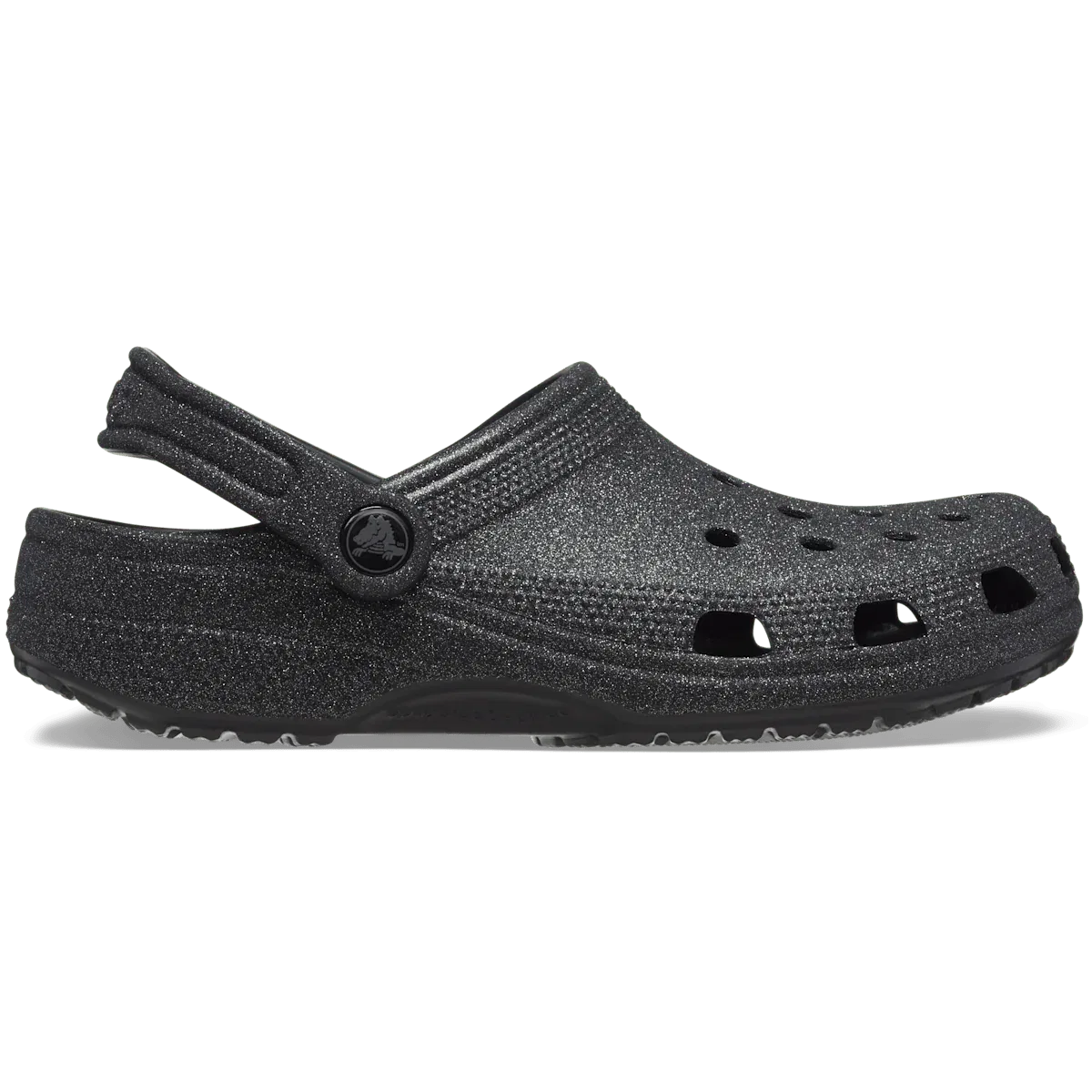 Классические сабо с блестками Crocs, Black Glitter