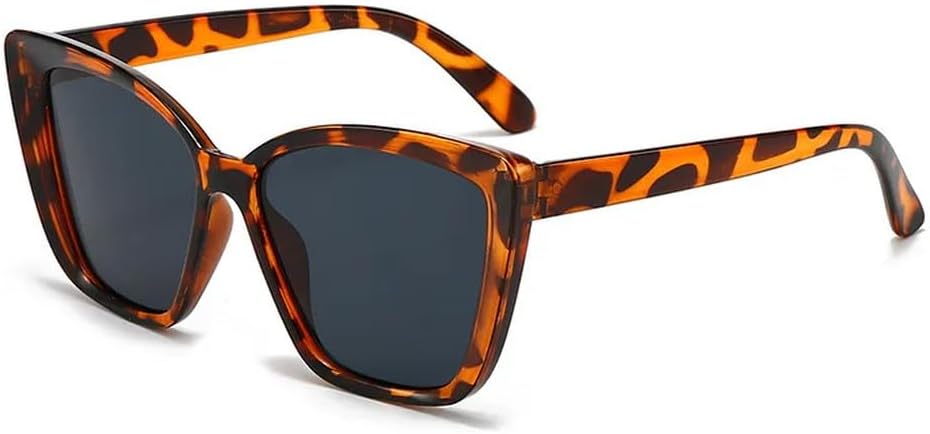 

Модные солнцезащитные очки с защитой от УФ-излучения для мужчин и женщин, стильные очки «кошачий глаз» для активного отдыха и путешествий, винтажные ретро-очки, сверхлегкие солнцезащитные очки HYYZZC, Leopard Grey