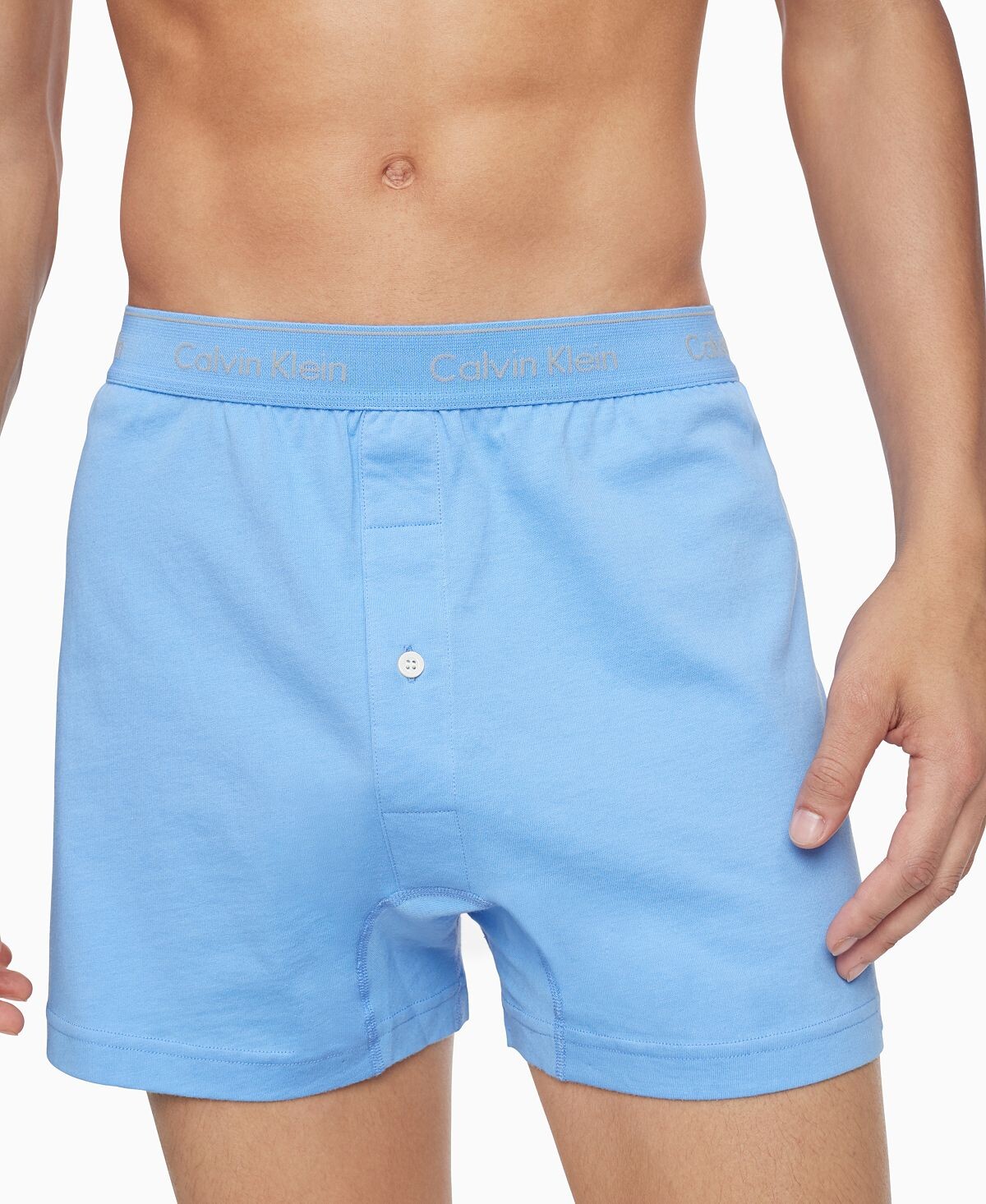 Комплект трусов Calvin Klein Cotton Classics Knit Boxers, 3 предмета, синий — фото 3