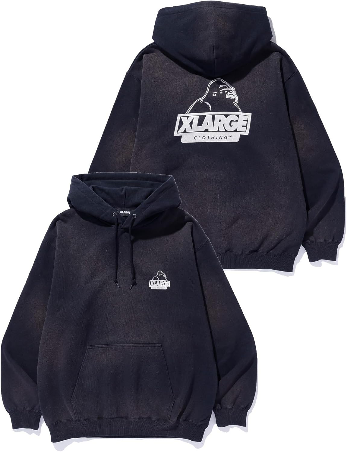 

Мужская толстовка с капюшоном и принтом Discharge с косым кроем. Размер XL Xlarge, черный