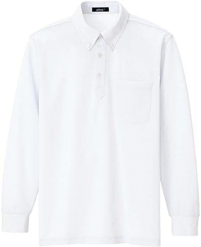 

Мужская рубашка-поло с длинными рукавами и пуговицами Aitos #AZ-7616, с дезодорирующим эффектом/из ткани пике T/C Aitoz, темно-синий