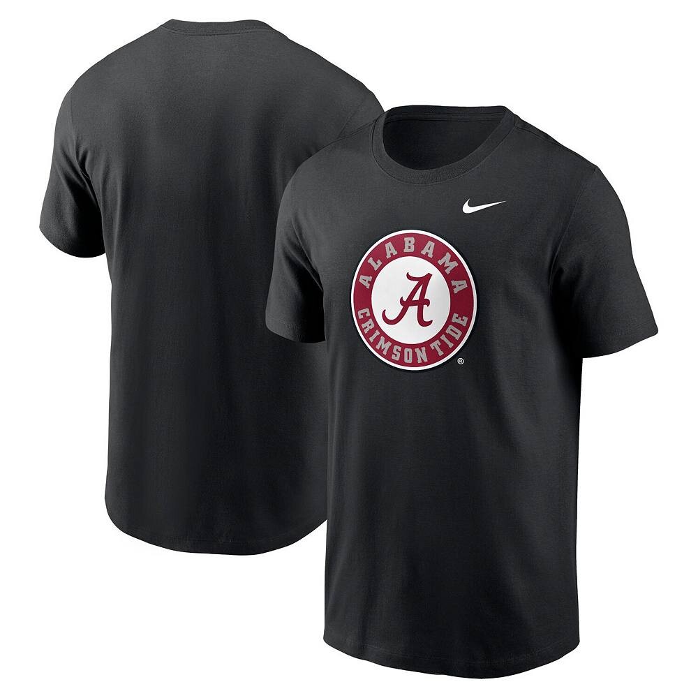 Мужская черная футболка с альтернативным логотипом Nike Alabama Crimson Tide Primetime Evergreen, цвет Ala Black