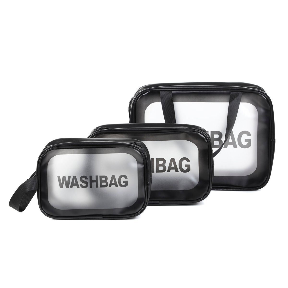 

Набор косметичек EMERETH черный, 3 шт. 29,5x10,5x20см/24,5x9,5x14,5см/20,5x7x13см HOMLA, цвет черный